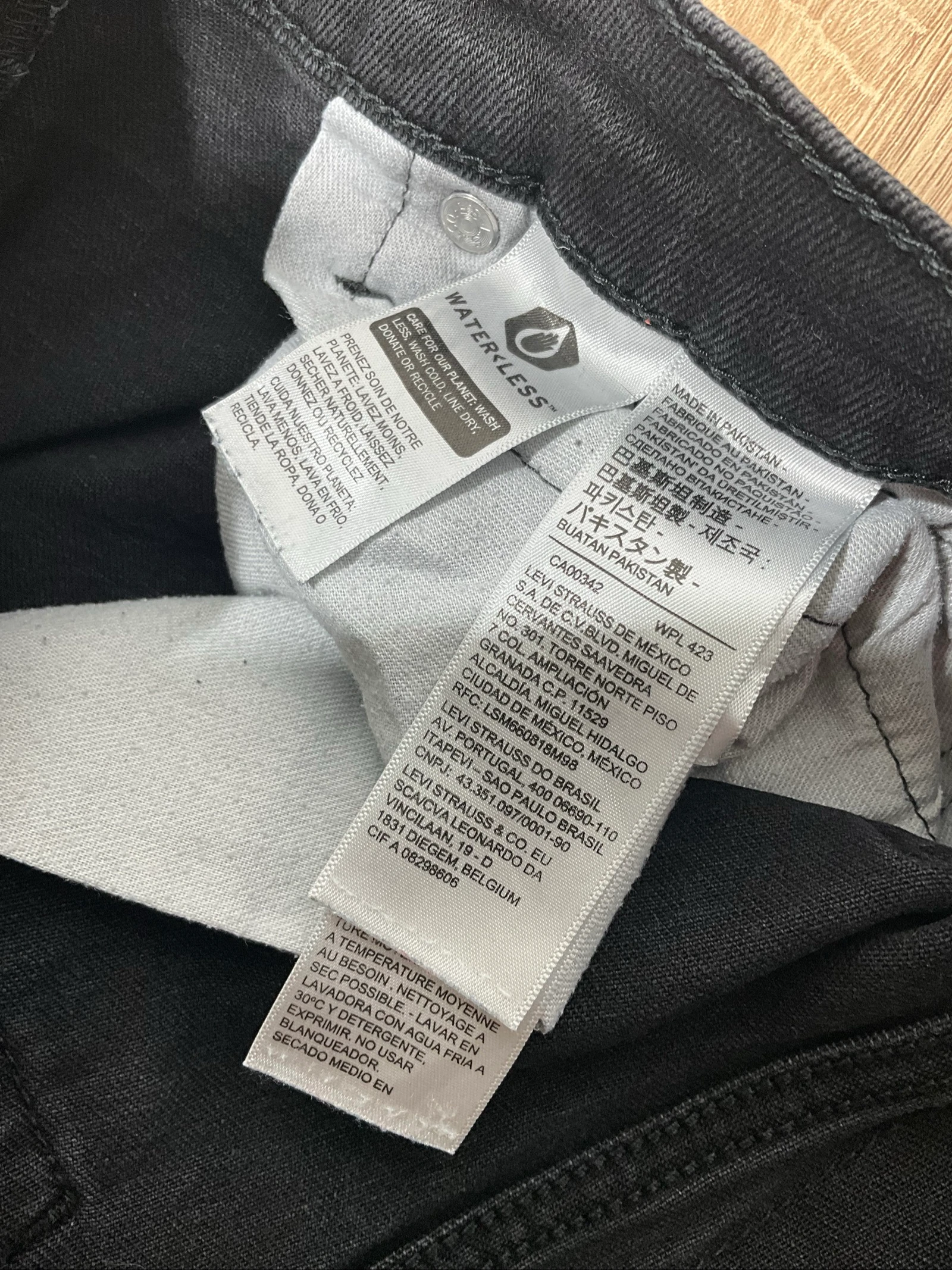Levi's Slim W34 L32 Denim 99% Cotton Black Washed lvh 227 – photo 10